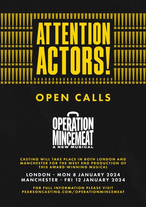 Operation Mincemeat open call for audition for West End casting